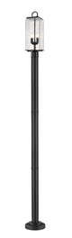 Zlite 592PHMR-567P-BK 2-Light Outdoor Post Mounted Fixture, Seedy