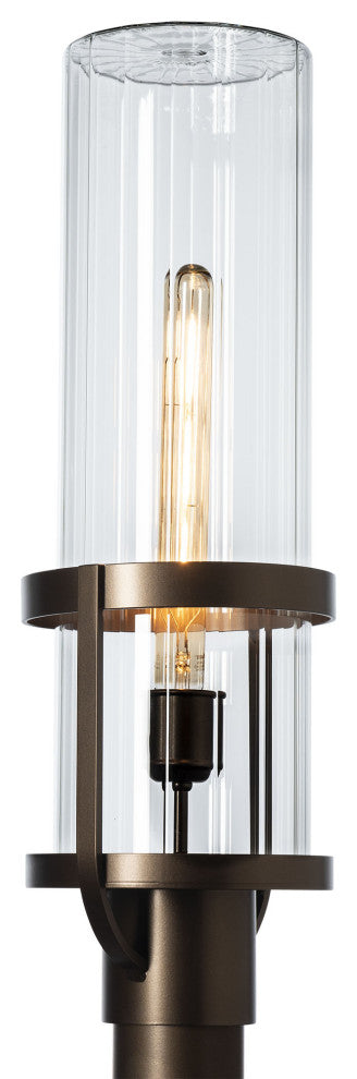 Alcove Outdoor Post Light Coastal Bronze Finish, Clear Glass