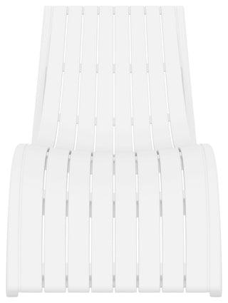 Slim Pool Chaise Sun Lounger, Set of 2, White
