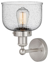 Edison Large Bell 7" Sconce, Brushed Satin Nickel, Smoked Shade