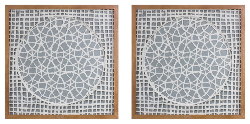 Framed Paper Mache Wall Art 19.5"