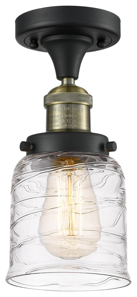 Innovations 517-1CH-BAB-G513 1-Light Semi-Flush Mount, Black Antique Brass