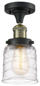 Innovations 517-1CH-BAB-G513 1-Light Semi-Flush Mount, Black Antique Brass