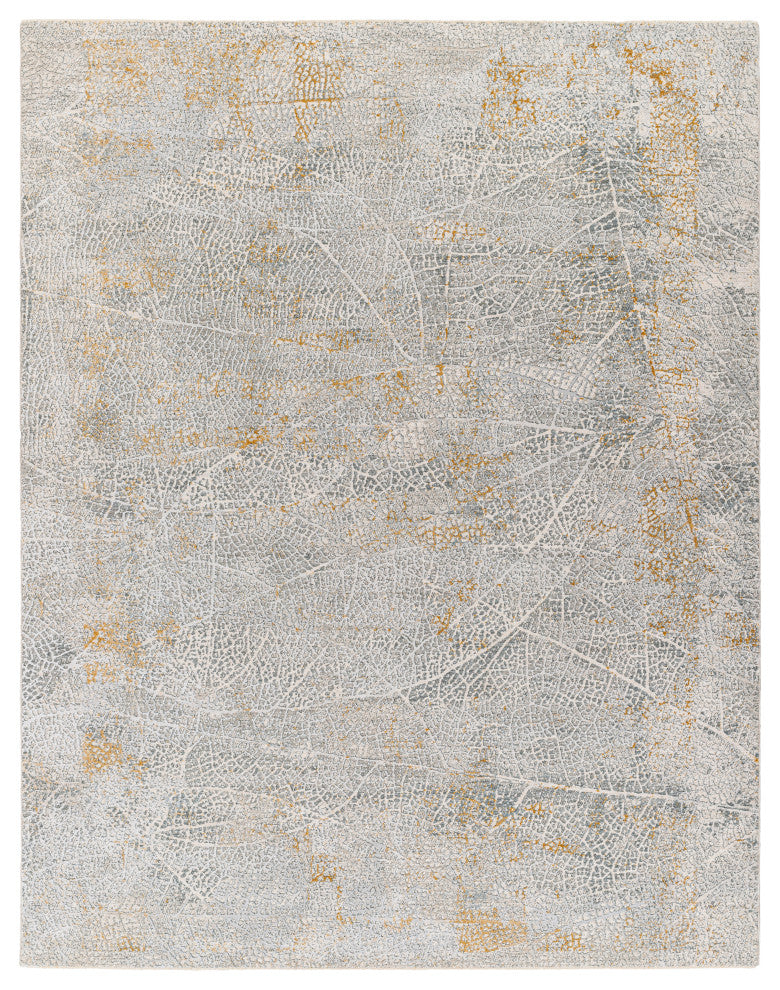 Surya Dresden DRE-2313 Machine Woven Area Rug, Medium Gray, 7'10" x 10'2"
