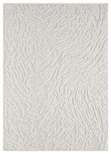 Nimes Topo Relief Area Rug, Ivory, 3'3"x5'