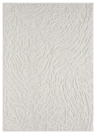Nimes Topo Relief Area Rug, Ivory, 3'3"x5'