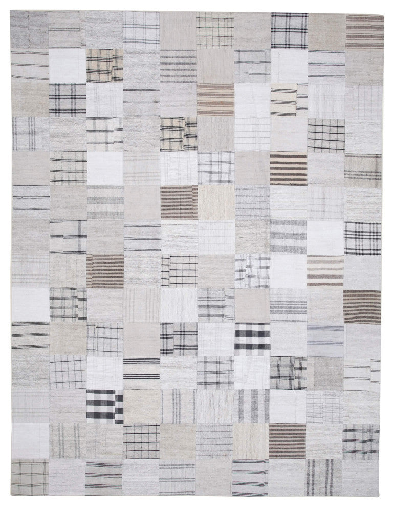 Rug N Carpet - Handmade Turkish 9' 11'' x 12' 11'' Vintage Patchwork Kilim Rug