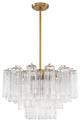 CRYSTORAMA Addis 9 Light Aged Brass Chandelier