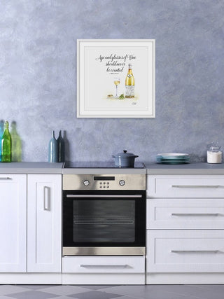 "White Wine" Framed Painting Print, 24"x24"