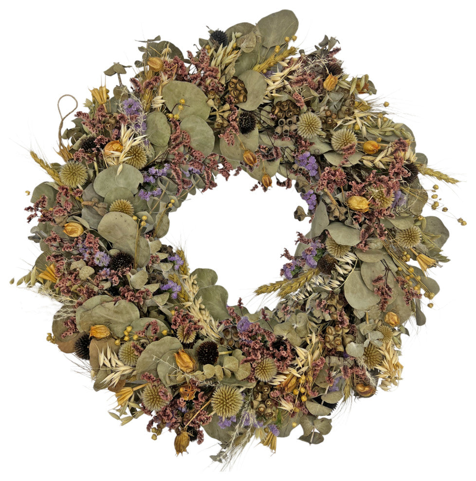 20" Dried Preserved Eucalyptus Mix Wreath
