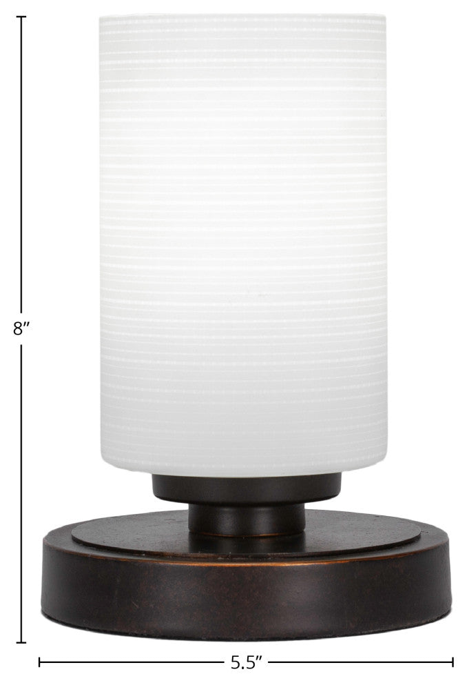 Luna 1-Light Table Lamp, Dark Granite/White Matrix