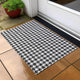 Indoor/Outdoor Hinton HN1 Black Machine Washable 1'8" x 2'6" Rug