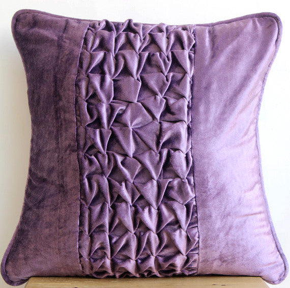 Purple Throw Pillow Covers Velvet Throw Pillow Cover, 20"x20", Purple Love