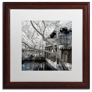 Philippe Hugonnard 'Reflections' Art, Wood Frame, White Matte, 16"x16"