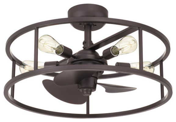 New Harbor 5-Light Fandelier, Western Bronze