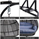 2 Person Hanging Loveseat Swing Chair with Stand - X-Large Wicker Rattan Frame