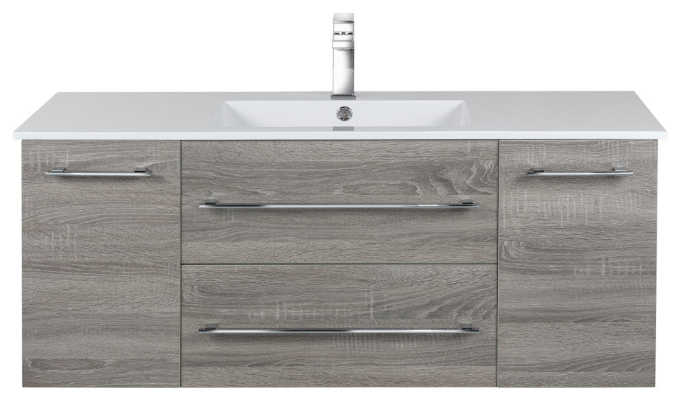 Kato Wall Hung Vanity Soho With Top for Buffallo, Dorato, 48"