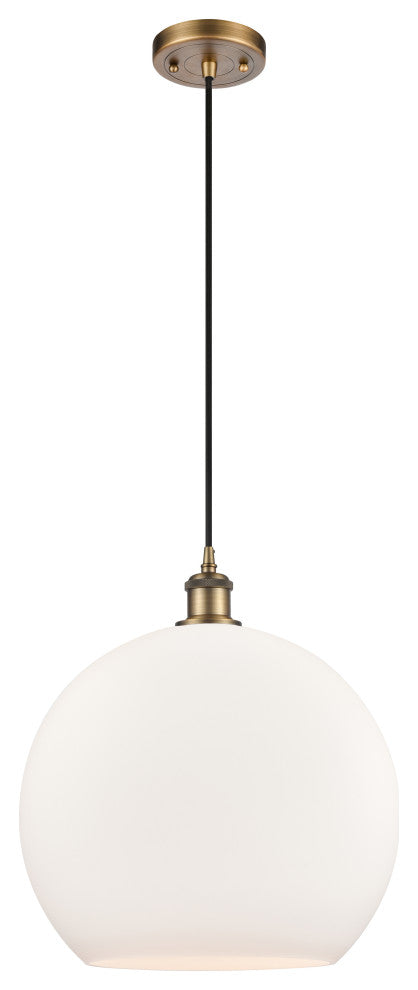 Innovations 516-1P-BB-G121-14-LED 1-Light Pendant, Brushed Brass