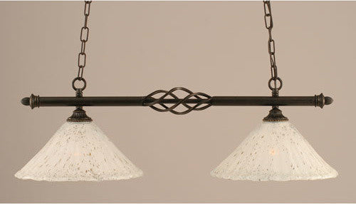 Elegante 2-Light Island Light, Gold Ice