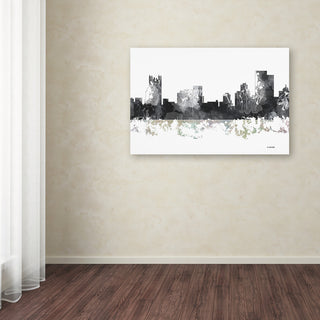 Marlene Watson 'Pittsburgh Pennsylvania Skyline BG-1' Canvas Art, 22"x32"