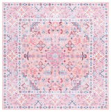 Safavieh Arizona Machine-Washable Collection ARZ315 Rug, Beige/Pink, 6' Square
