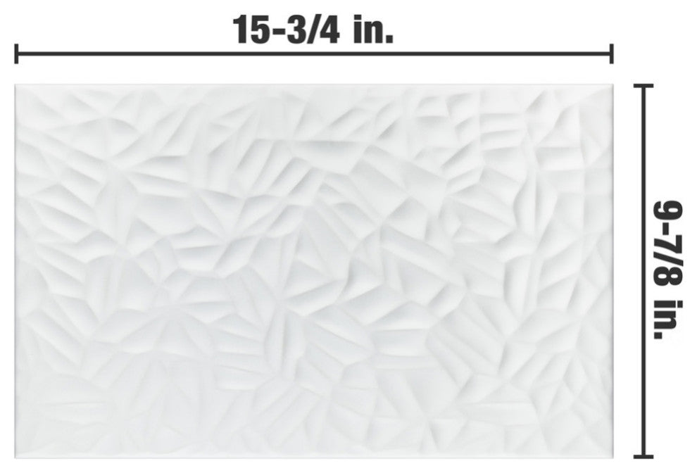 More Petal Matte White Ceramic Wall Tile