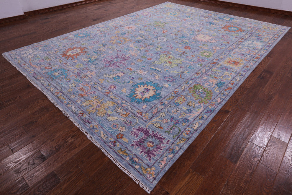 9' 11" X 13' 7" Turkish Oushak Handmade Wool Rug - Q15681