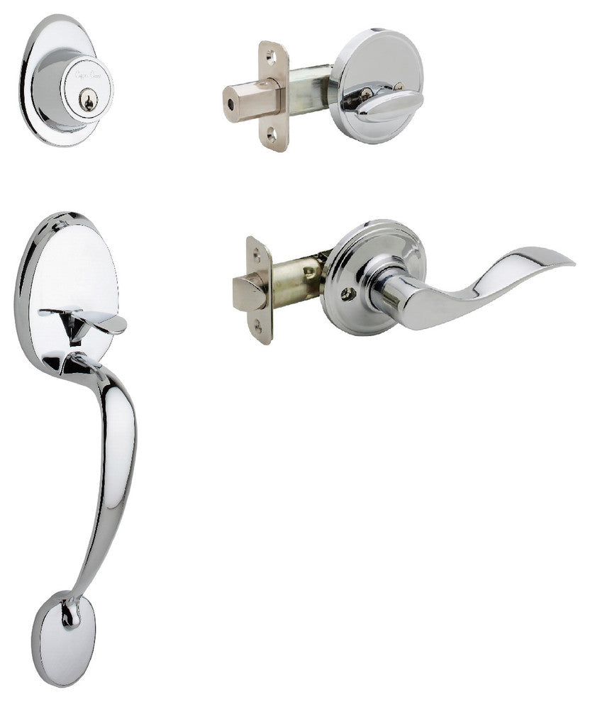 Active Handle Set, Waverlie Lever Interior Trim, Polished Stainless