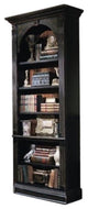 Bowery Hill Rectangular 6-Shelf Traditional Wood Bookcase in Black