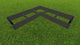 Weathered Wood Raised Garden Bed 'L' Shaped 12'x12'x16.5", 2" Profile