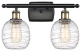 Innovations 516-2W-BAB-G1013 2-Light Bath Vanity Light, Black Antique Brass