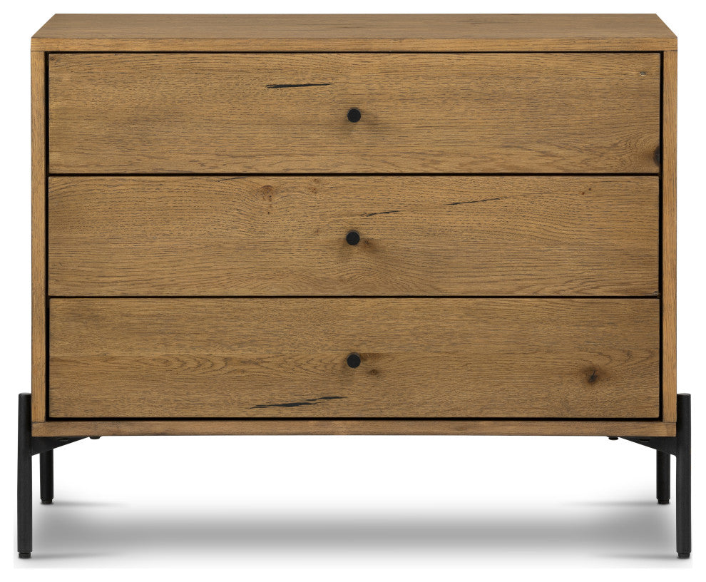 Eaton Large Nightstand-Amber Oak Resin