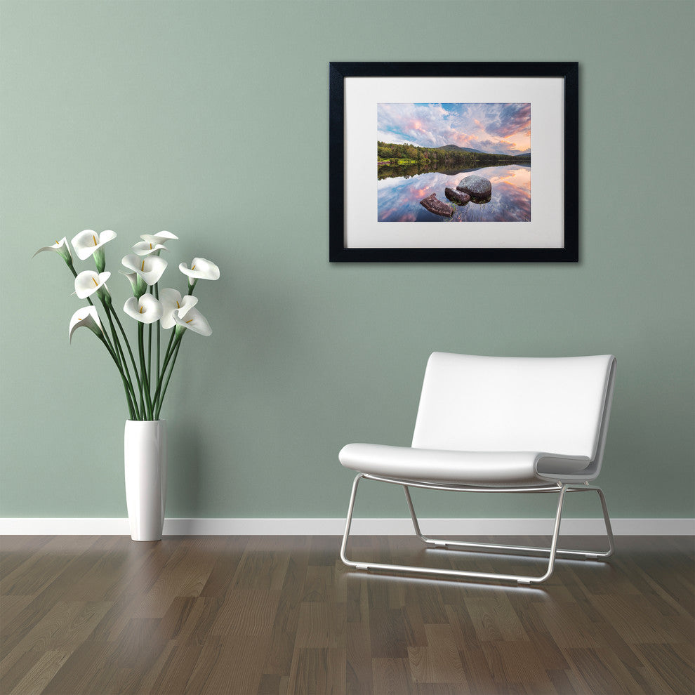 Michael Blanchette 'Cloud Mirror' Art, Black Frame, White Mat, 20x16