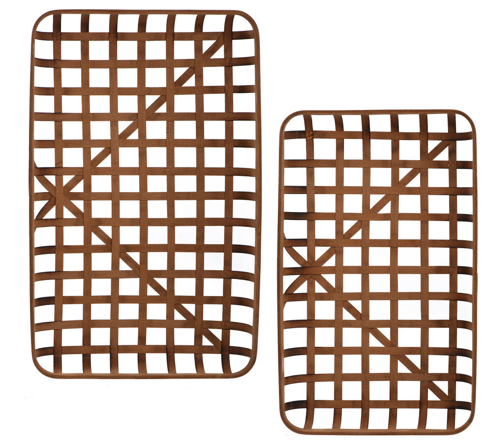 Paracel Natural | Industrial Traditional | Set of Two Bamboo Trays