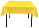 LA Linen Square Polyester Poplin Tablecloth, Light Yellow, 58"x58"