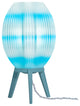 Wavy 16.5" Plant-Base PLA Dimmable LED Table Lamp, Blue/White
