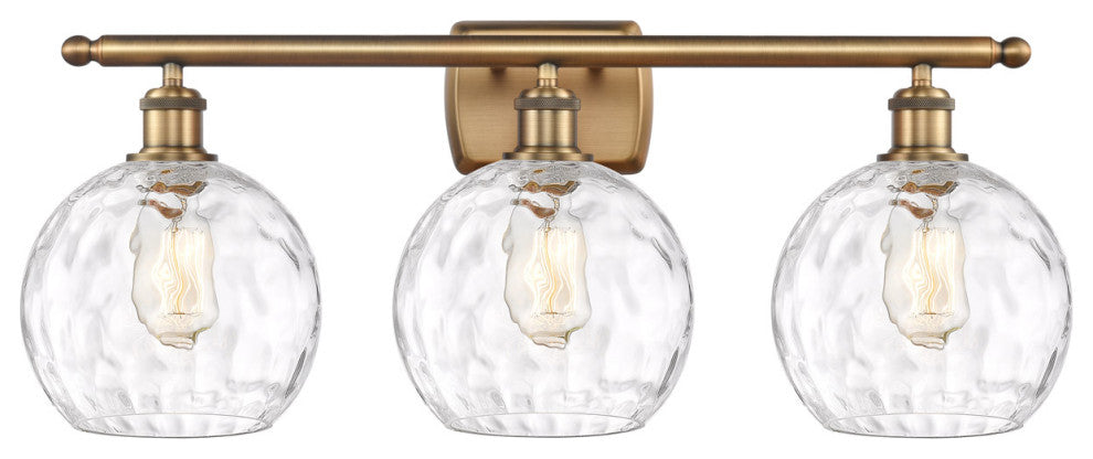 Innovations 516-3W-BB-G1215-8-LED 3 Light Bath Vanity Light, Brushed Brass