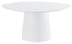 Pauline White Ash 62" Round Dining Table - White
