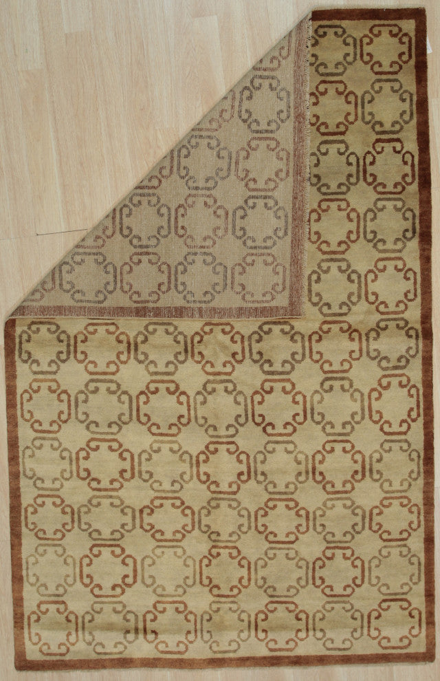 Brown Transitional All Over Ningxia Area Rug