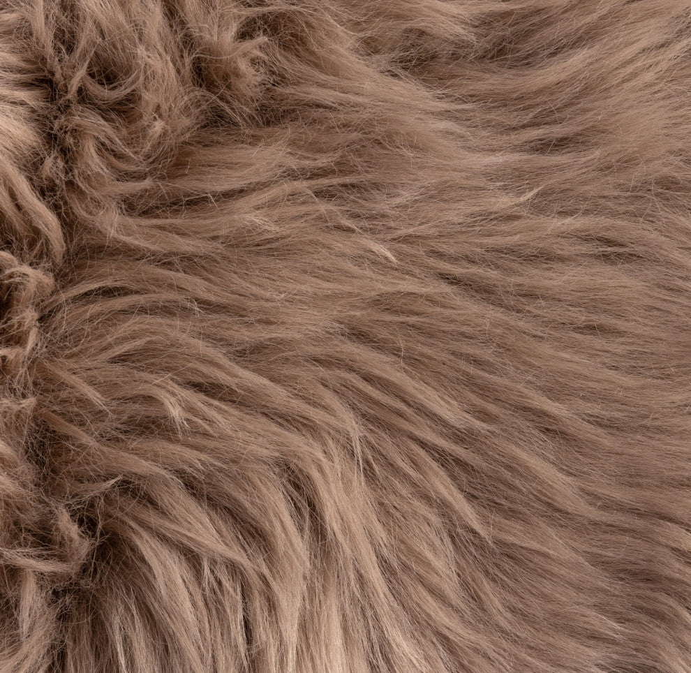 Lalo Lambskin Lumbar Pillow, Single-Taup