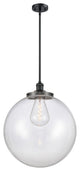 Beacon Pendant, Matte Black, Clear
