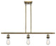 INNOVATIONS LIGHTING 516-3I-AB-LED Bare Bulb 3 Light Island Light