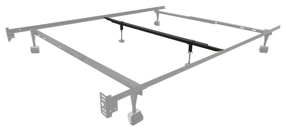 Metal Heavy Duty Center Support Rail System For Bed Frame, Queen; King; Californ