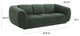 Emmet Forest Green Velvet Sofa