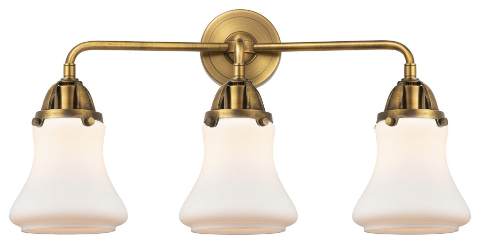 288-3W-BB-G191 Bellmont 3 Light 24" Bath Vanity Light, Brushed Brass