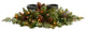 24ï¿½ Flocked Christmas Double Candelabrum / 35 Multi Lights and Pine Cones
