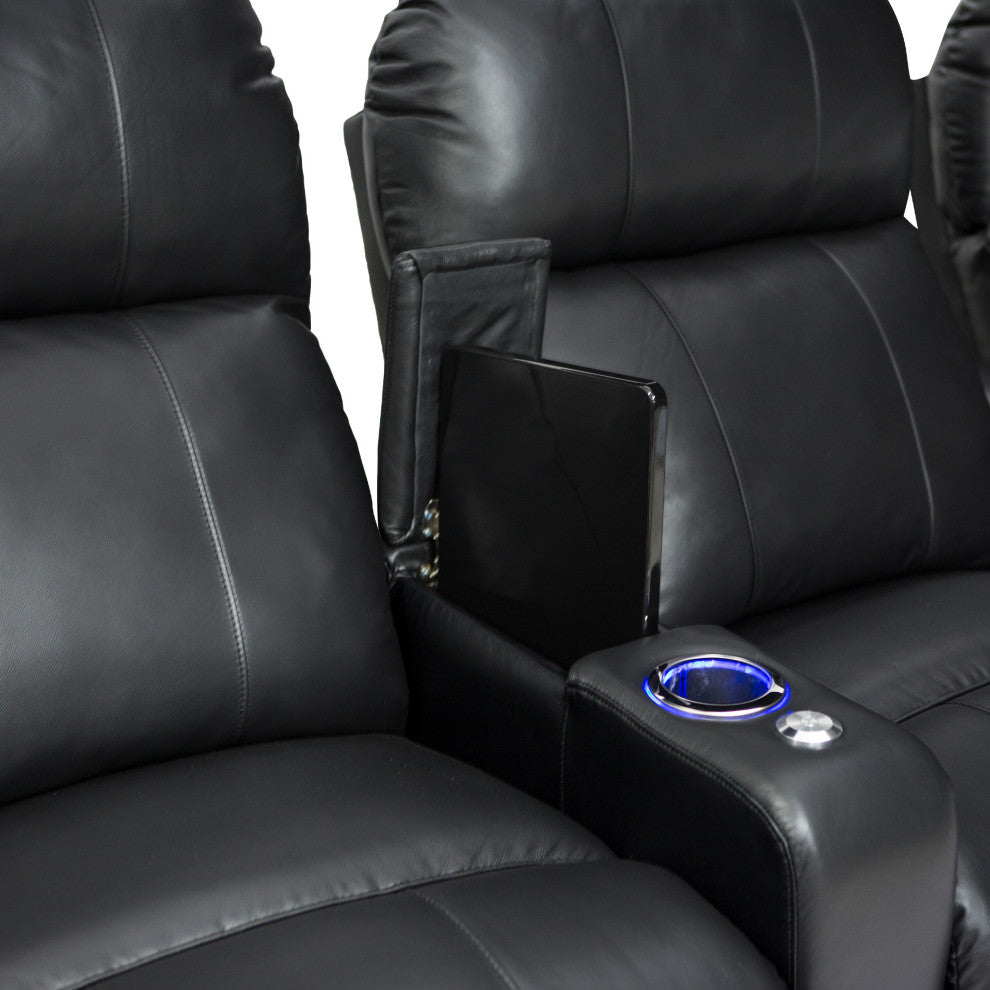Seatcraft Monterey Home Theater Seating, Black, Row of 1