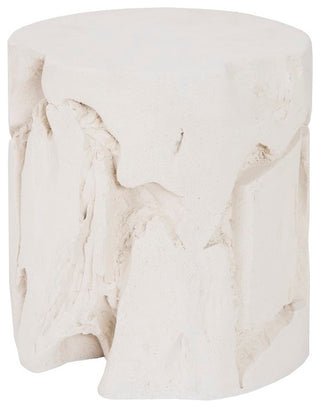 Slice Stool, Round, White Stone