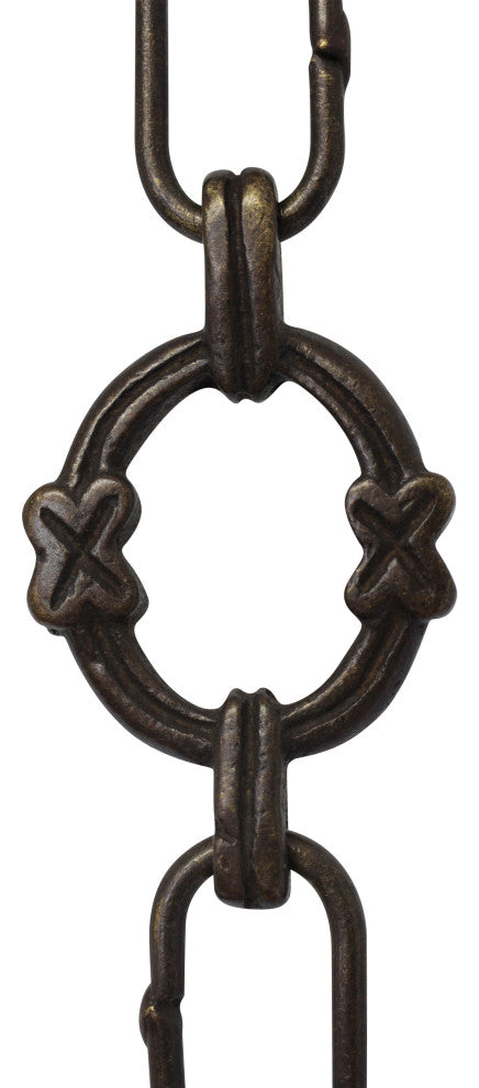 RCH Hardware Brass Round Chandelier Chain, Various Finishes, 2 Sizes, Bronze, W4