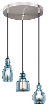 Mille 3-Light Assorted Mini Pendants Satin Nickel